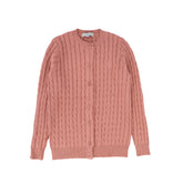 BACE COLLECTION CABLE KNIT LOGO CARDIGAN